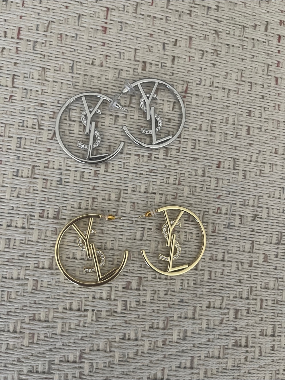 Gold or Silver YSL Hoops - Picture 1 of 4